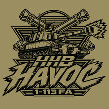 Load image into Gallery viewer, 1-113th FA HHB Havoc Brown Guardian Poly TShirt (Premium)
