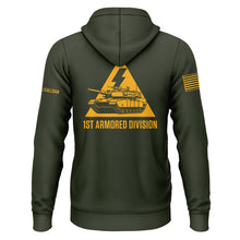 Load image into Gallery viewer, 1AD Stripe OD Green Hyperion Poly Hoodie (Premium)

