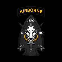 Load image into Gallery viewer, 1st SFG &quot;Airborne/Ranger&quot; &quot;Loose&quot; Fit Guardian Black TShirt Front Only (Premium)
