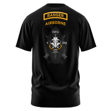 Load image into Gallery viewer, 1st SFG &quot;Airborne/Ranger&quot; &quot;Loose&quot; Fit Guardian Black TShirt (Premium)
