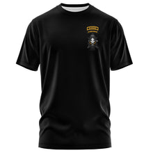 Load image into Gallery viewer, 1st SFG &quot;Airborne/Ranger&quot; &quot;Loose&quot; Fit Guardian Black TShirt Front Only (Premium)
