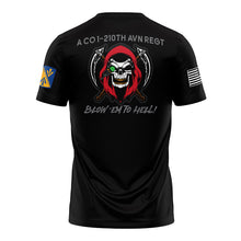 Load image into Gallery viewer, A Co 1-210th AVN &quot;Athletic&quot; Fit Guardian Black Poly TShirt (Premium)
