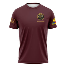 Load image into Gallery viewer, C Co 501st BSB &quot;Athletic&quot; Fit Guardian Maroon Poly TShirt (Premium)
