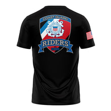 Load image into Gallery viewer, Coast Guard Riders "Athletic" Fit Guardian Black Poly TShirt (Premium)
