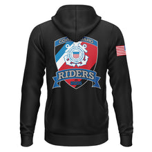 Load image into Gallery viewer, Coast Guard Riders Black Hyperion Poly Hoodie (Premium)
