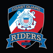 Load image into Gallery viewer, Coast Guard Riders "Athletic" Fit Guardian Black Poly TShirt (Premium)

