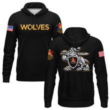 Load image into Gallery viewer, HSC Iron Wolves Black Hyperion Poly Hoodie (Premium)
