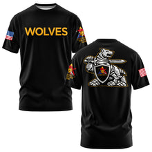Load image into Gallery viewer, HSC Iron Wolves Black "Loose" Fit Guardian Poly TShirt (Premium)
