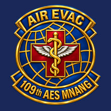 Load image into Gallery viewer, 109th Air Evac Navy TShirt Hoodie (Premium)

