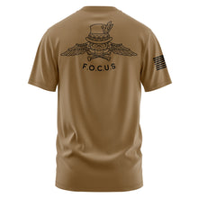Load image into Gallery viewer, JRTC Airdrop Force Skull &quot;Loose&quot; Fit Brown Poly TShirt (Premium)
