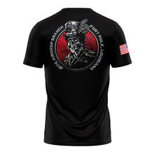 Load image into Gallery viewer, JRTC Airdrop Branch &quot;Athletic&quot; Fit Black Poly TShirt (Premium)
