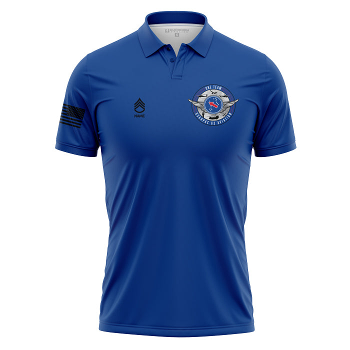 USARPAC AVN Blue Fusion Polo (Premium)